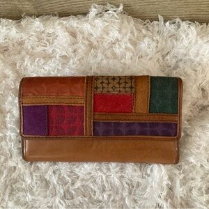 Fossil multicolored Tri-fold Leather Wallet